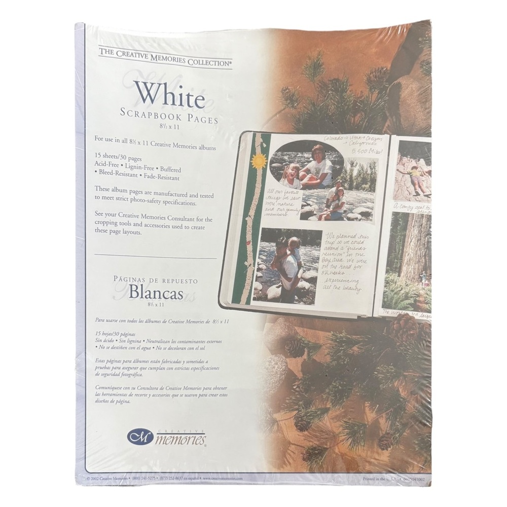 WHITE PAGES Creative Memories 8.5x11 Scrapbook Album Pages NEW NWT